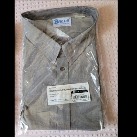 New - Men's Long Sleeved Gray Uniform Shirt Security Guard, etc. Size 23.5 - Picture 1 of 2